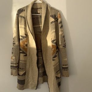 Aztec Lucky Cardigan Sweater Medium